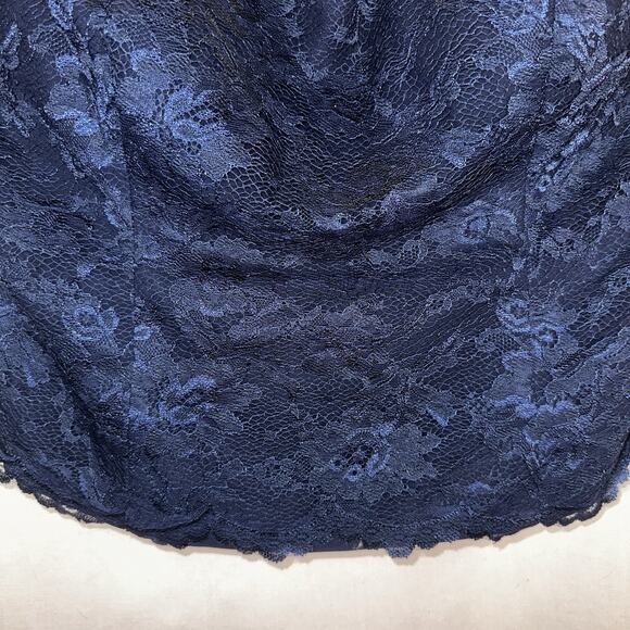 Plus Size Navy Blue Lace Bustier Crop Top Formal Wedding Evening Party Size 2X - Picture 4 of 8